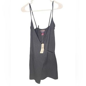 Ralph Ralph Lauren NWT spaghetti strap black wrap dress size x small